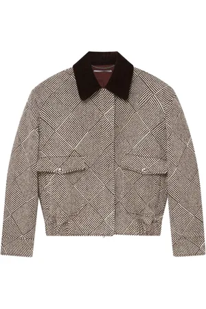 Stella McCartney Corduroy-collar tweed jacket