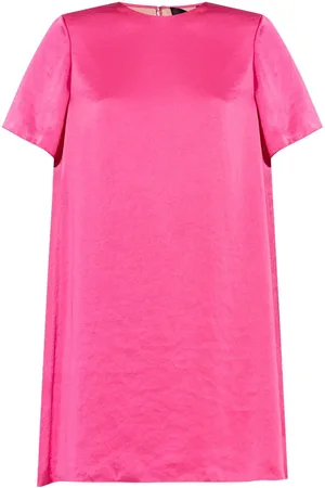 THEORY Short sleeve satin dress