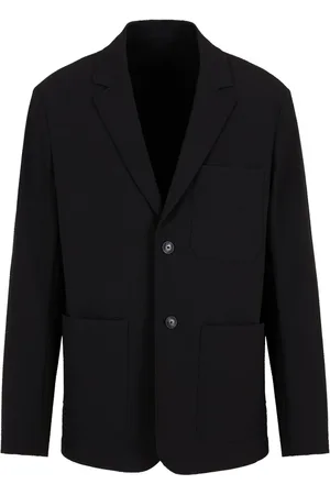 Emporio Armani Seersucker single-breasted blazer
