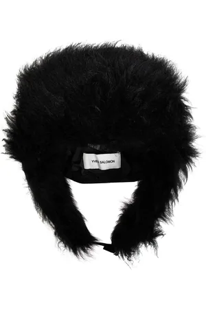 YVES SALOMON Fur-trim ear flaps hat