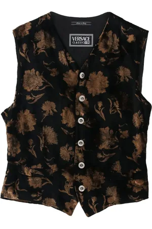 VERSACE 1990s floral-print vest