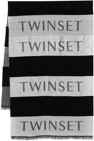 Twin-Set Logo-jacquard scarf
