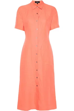 THEORY Linen midi dress