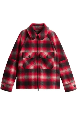 Woolrich Check pattern zip over shirt