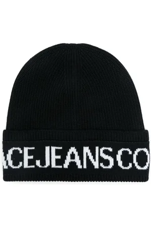 VERSACE Logo-intarsia beanie