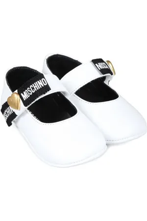 Moschino Logo-tape ballerina shoes