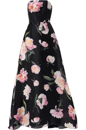 Carolina Herrera Floral-print strapless gown