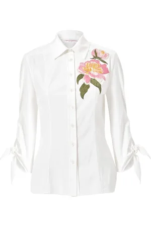 Carolina Herrera Floral-embroidered shirt