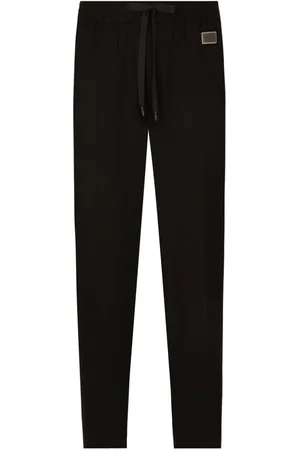 Dolce & Gabbana Logo-tag drawstring-waist trousers