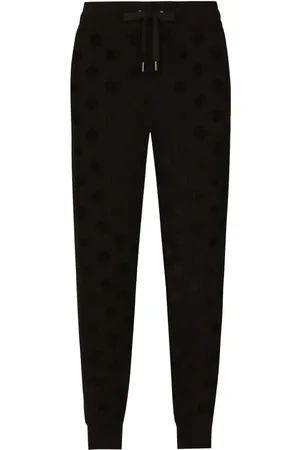 Dolce & Gabbana Monogram-embossed cotton track pants