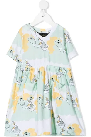 Mini Rodini Unicorn and ramen-print dress