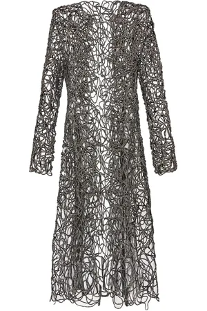 Oscar de la Renta Crystal Embroidered cord coat