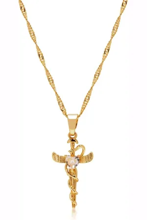 Nialaya Caduceus pendant necklace