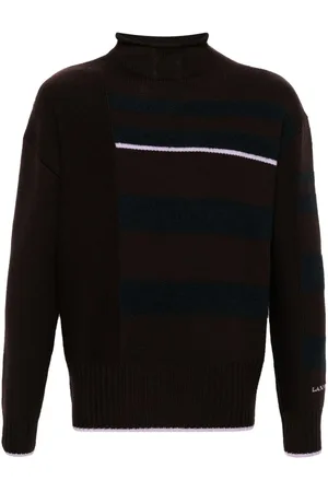 Lanvin Striped mock-neck jumper