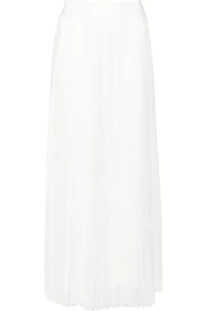 PESERICO SIGN Laminated pleated maxi skirt