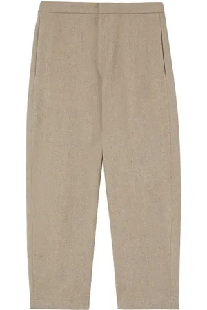 Jil Sander Logo-patch wool tapered trousers