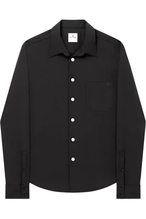 Courrèges Logo-appliqué twill oversized shirt