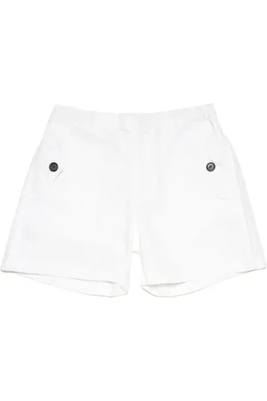 Nº21 Logo-embroidered cotton shorts