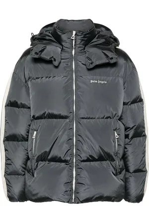 Palm Angels Logo-embroidered puffer jacket