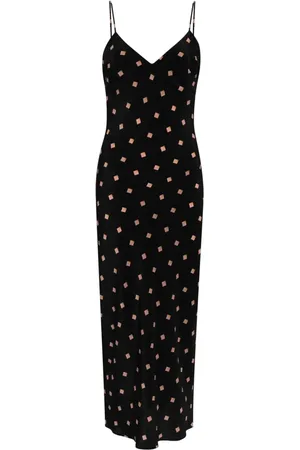 Gilda & Pearl Seashell-print slip midi dress