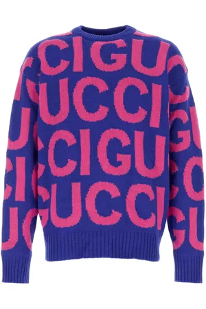 Gucci Logo-intarsia wool jumper