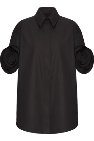 VALENTINO GARAVANI Rose-appliqué shirt