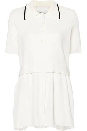 3.1 Phillip Lim Pointelle-knit polo shirt