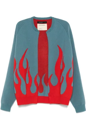 Frenckenberger Flame-jacquard cardigan
