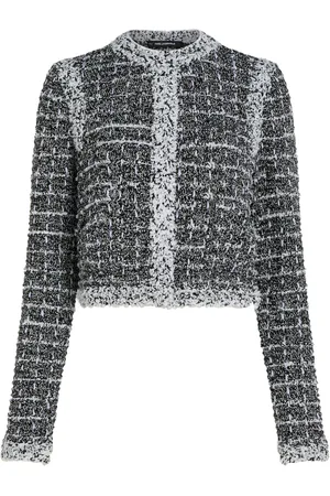 Karl Lagerfeld Bouclé snap-fastening cardigan