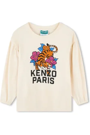 Kenzo Floral tiger print long-sleeved T-shirt