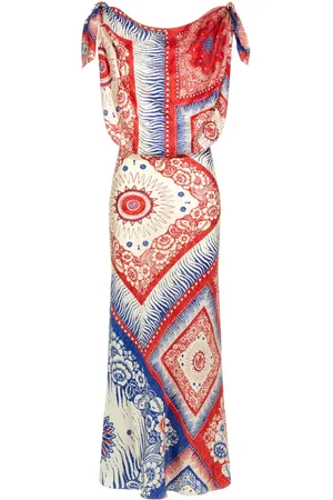 Roberto Cavalli Bandana print silk dress