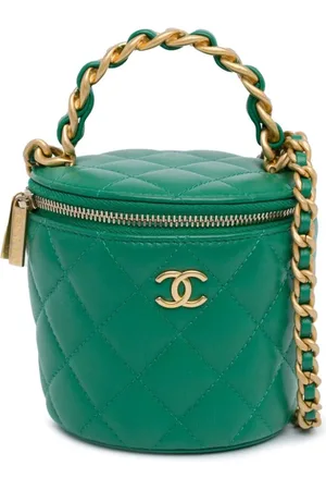 CHANEL 2021-2024 Quilted Lambskin Afternoon Tea Vanity Case with Chain satchel