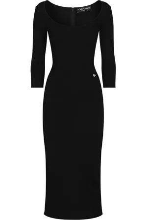 Dolce & Gabbana Logo-plaque midi dress