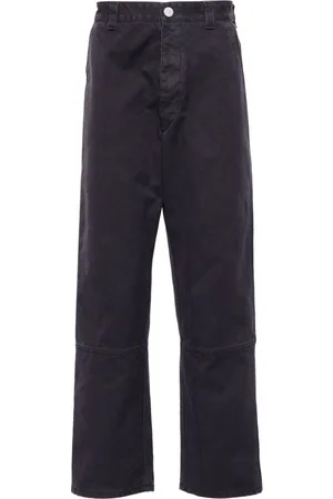 Stone Island Logo-embroidered straight-leg jeans