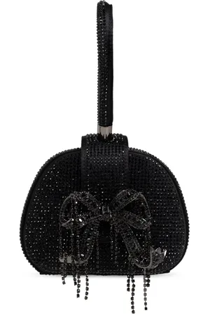 Self-Portrait Micro rhinestone-embellished tote bag