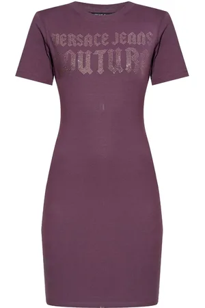 VERSACE Logo-embellished T-shirt dress