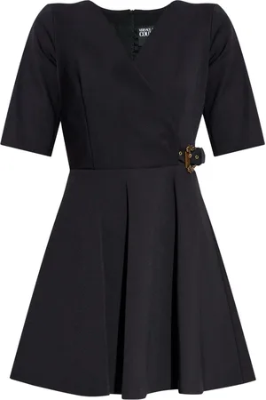 VERSACE Logo-buckle mini dress