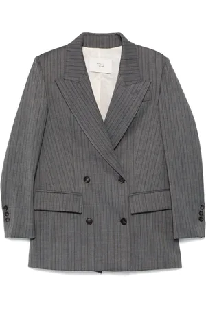 TELA Striped double-breasted blazer