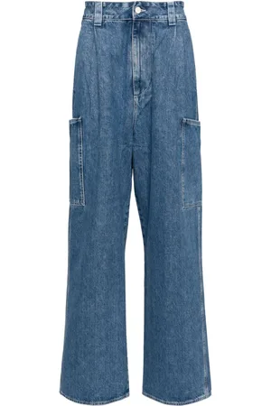 SUNNEI Faded-effect wide-leg jeans