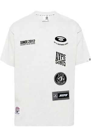 A Bathing Ape Moonface logo printed short sleeve tee