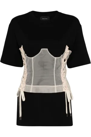 Simone Rocha Corset-insert short-sleeve T-shirt