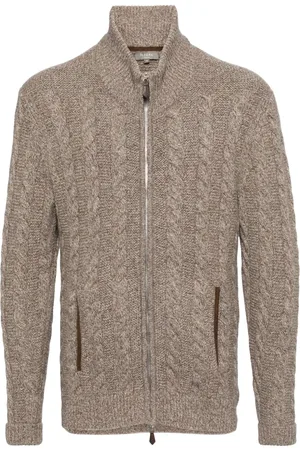N.PEAL Richmond cable cashmere cardigan