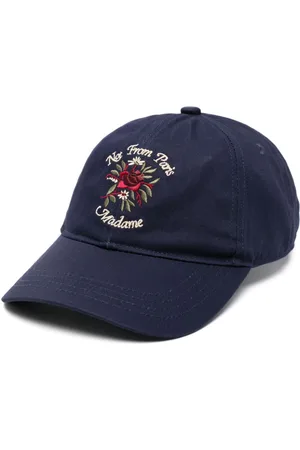 Drôle de Monsieur Floral slogan-embroidered cap