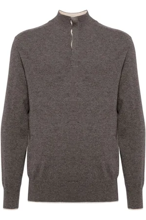 N.PEAL Half button cashmere jumper