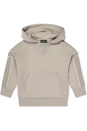 Emporio Armani Jacquard-logo-sleeve hoodie