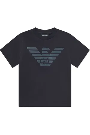 Emporio Armani Rhinestone-logo cotton t-shirt