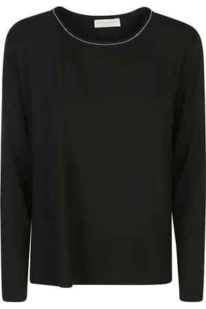 LE TRICOT PERUGIA Embellished-neckline t-shirt