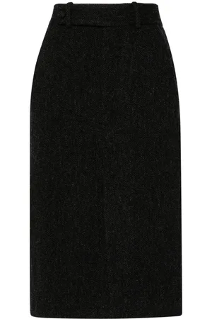 PETAR PETROV Herringbone-pattern skirt