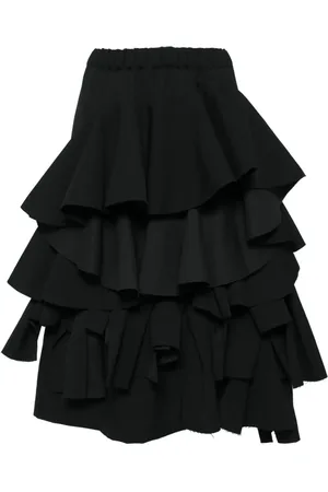 Comme des Garçons Ruffled tiered midi skirt