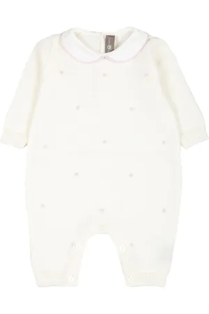 LITTLE BEAR Polka dot-embroidery romper